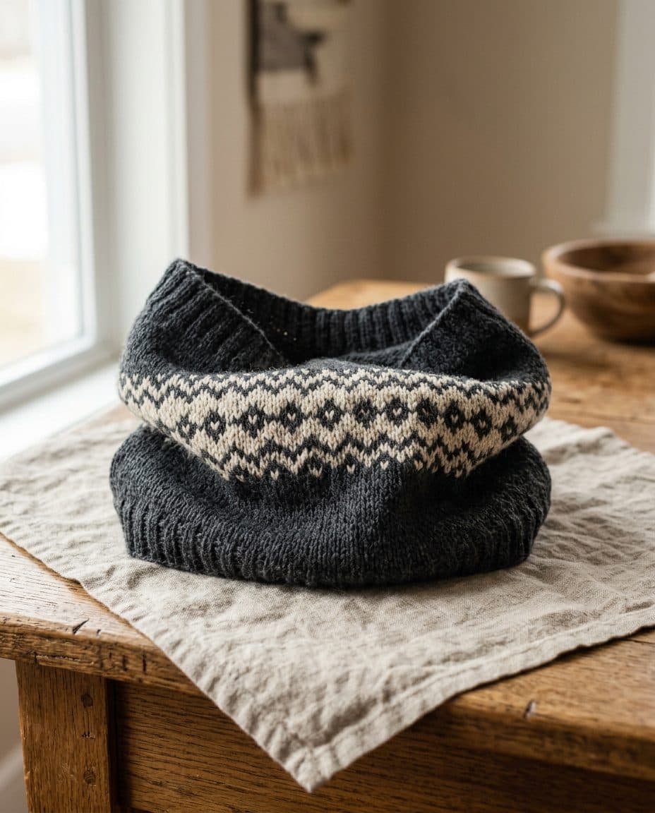 Fair Isle First Cowl, preview render