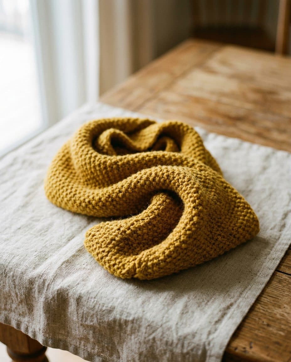 First-Scarf Seed Stitch Scarf, preview render