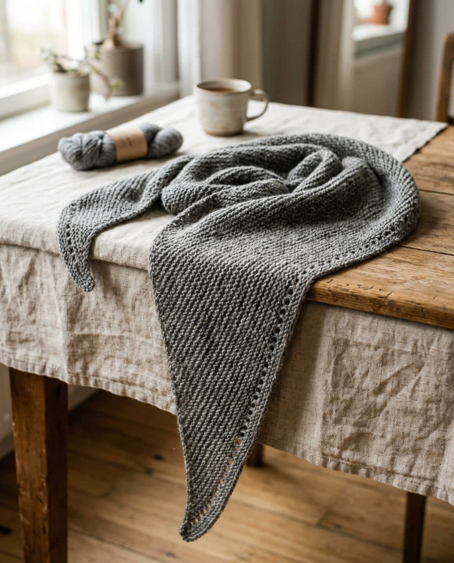 Gentle Slope Garter Shawl, preview render