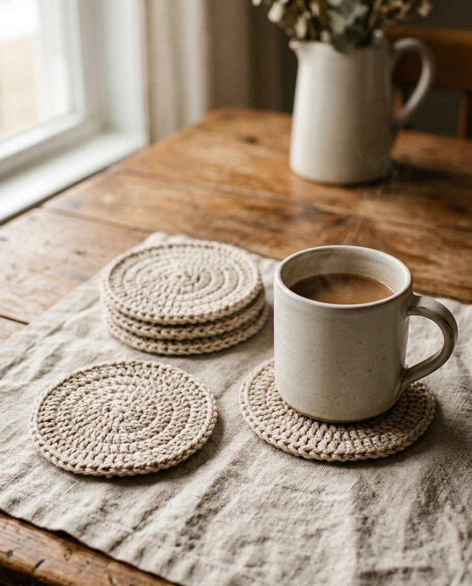 Stoneware Coaster Set, preview render
